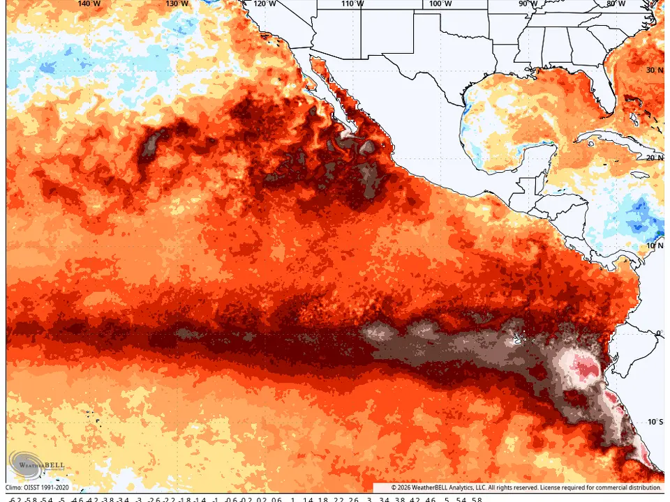 Typical El Niño impacts map