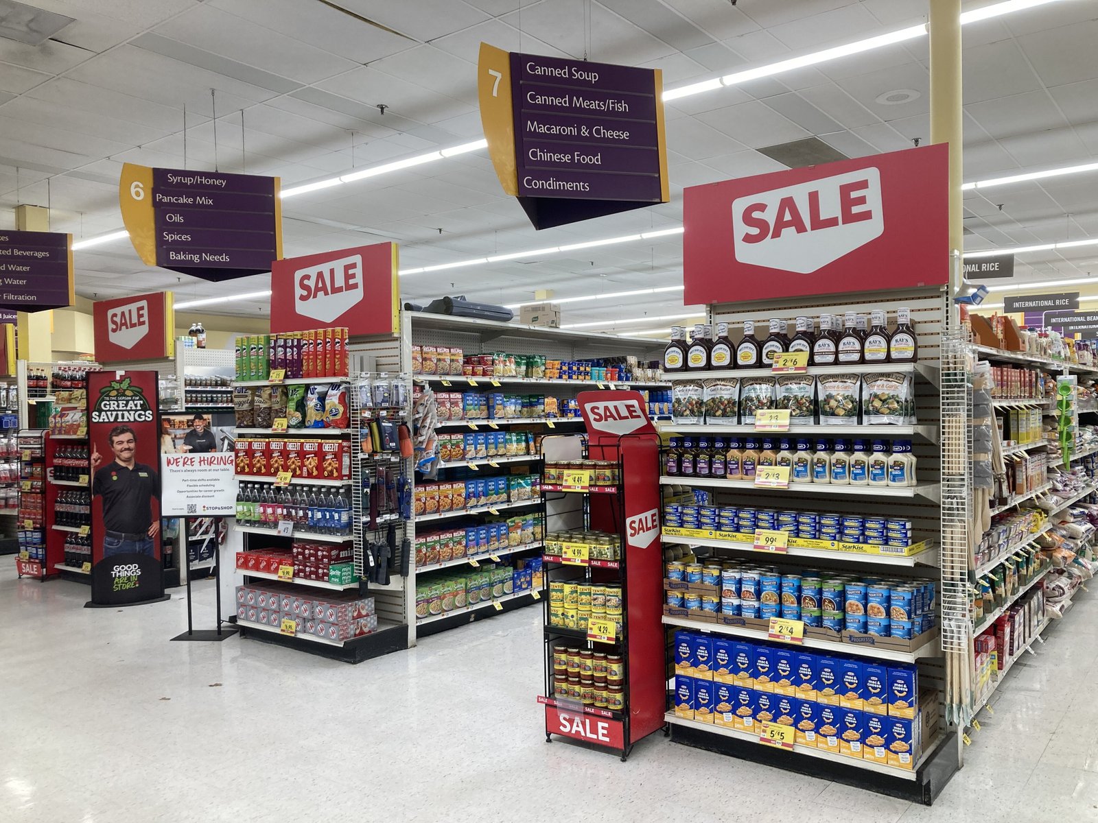 Consumer spending in a supermarket