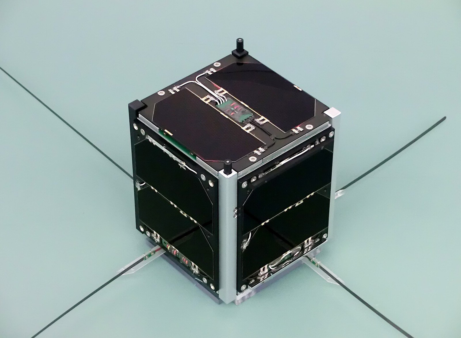 A compact CubeSat platform similar in scale to small geodesy missions